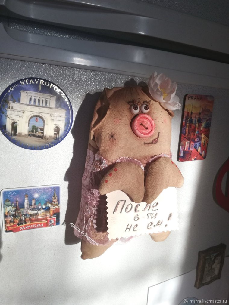 Мягкая игрушка магнит Свинка