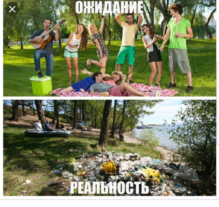 Отдыхаем на природе ожидание реальность