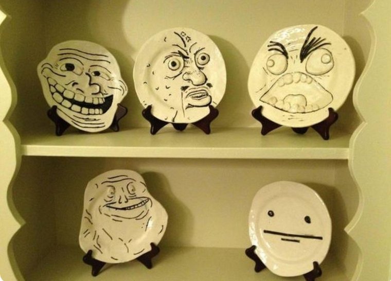 Смешная Мем тарелка