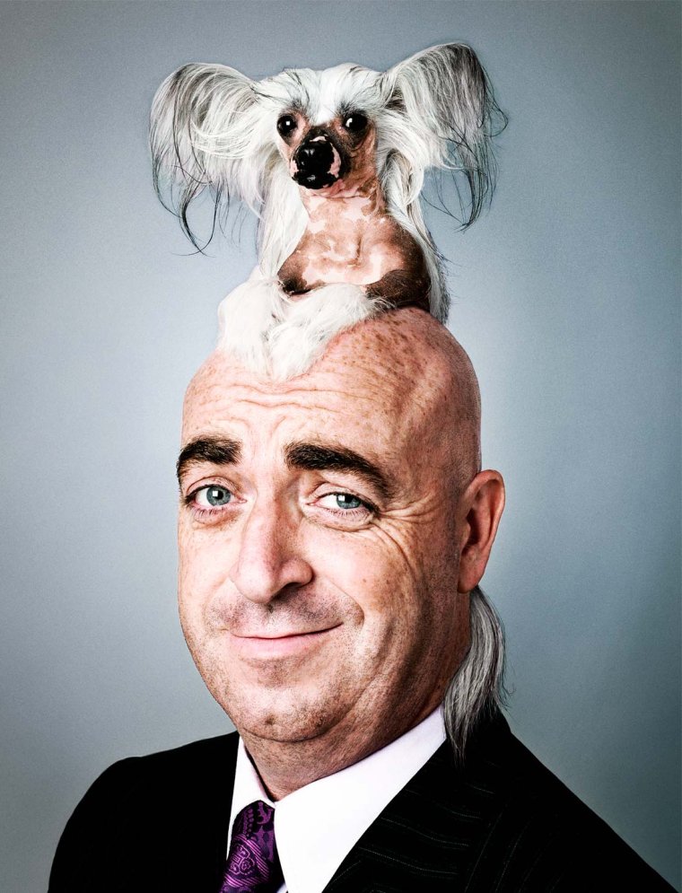 Прическа на голове смешная