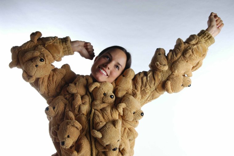 Шуба из плюшевых мишек