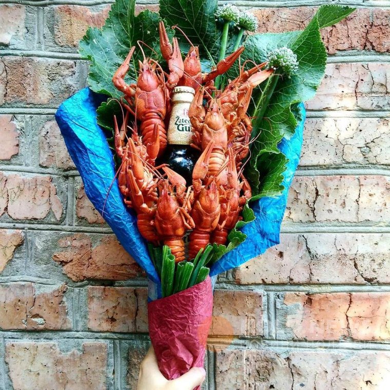 Прикольные мужские букеты