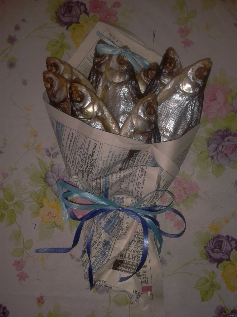 Букет из рыбы некрасивый