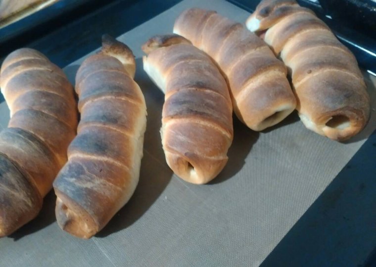 Конфетки из сосисок в тесте