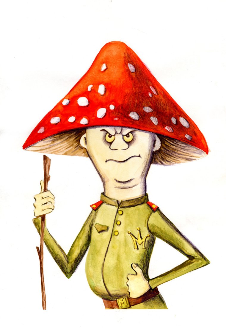 Мухомор из пряжи