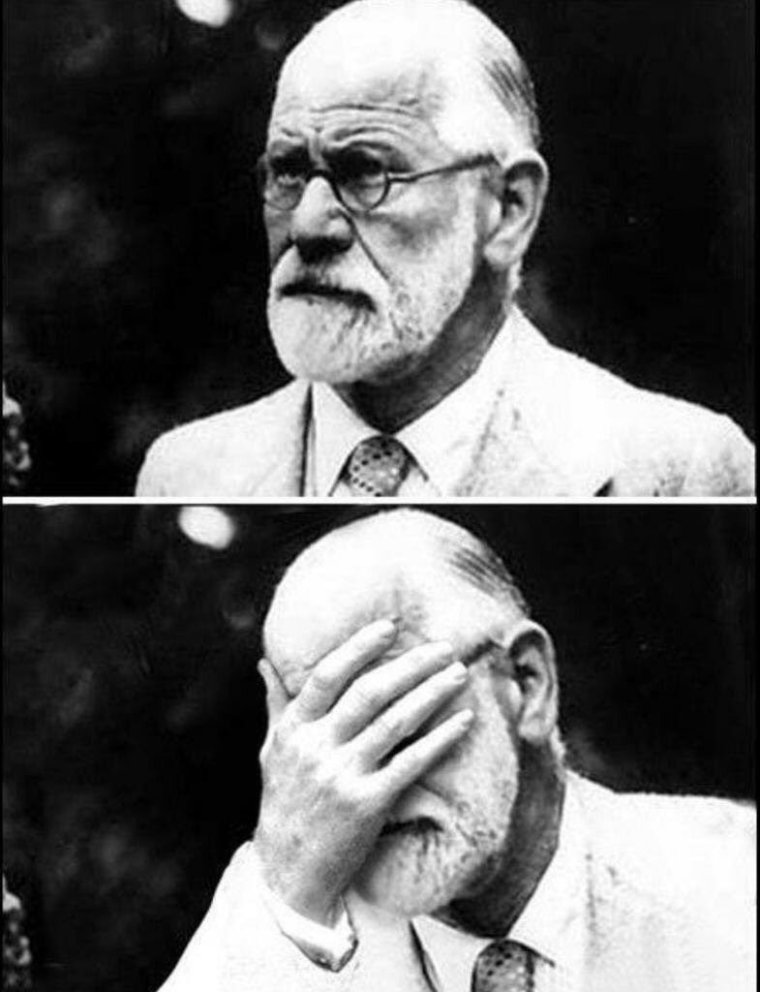 Зигмунд Фрейд фейспалм