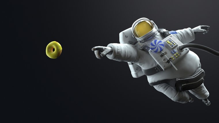 Смешной космонавт