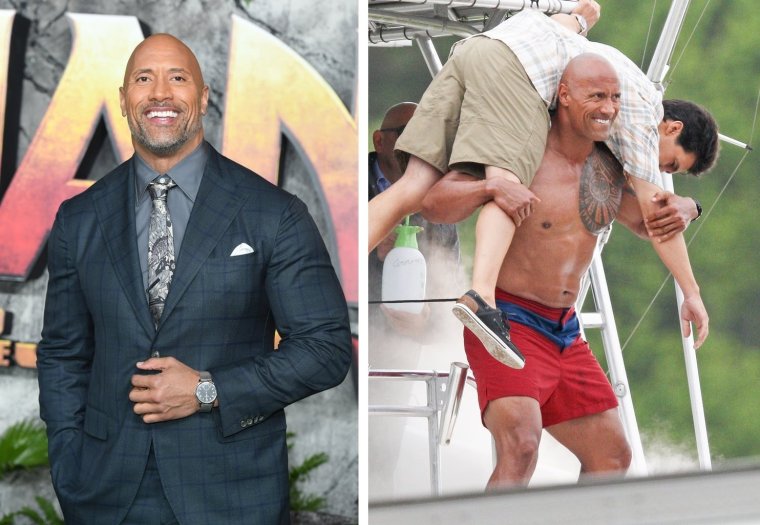 Дуэйн скала Джонсон и его дублер