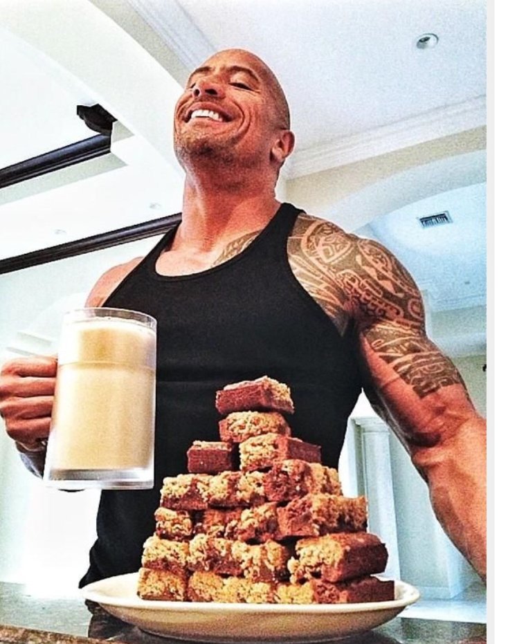 Дуэйн скала Джонсон на завтрак
