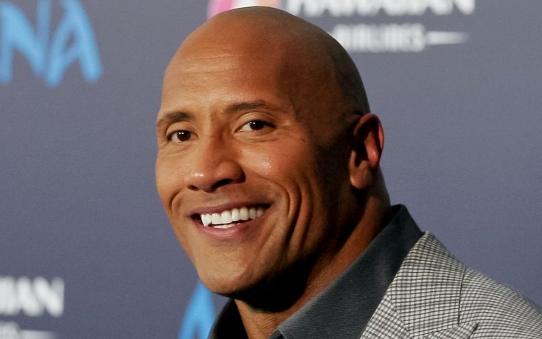 Дуэйн скала Джонсон с волосами