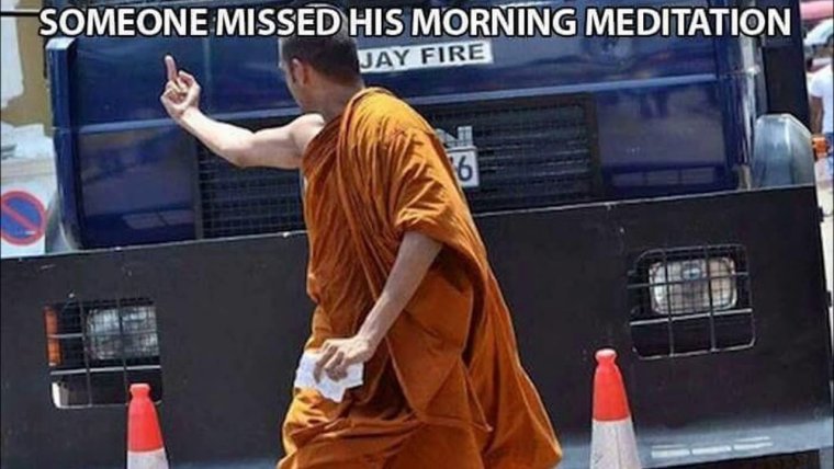 Когда опаздываешь на медитацию