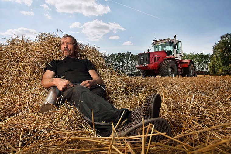 Розовый гусеничный трактор