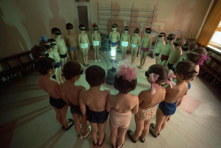 Кварцевание в СССР В детских садах