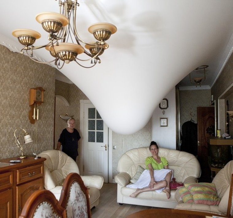 Потолок после ремонта