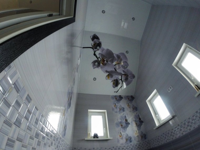 3д потолок для туалета