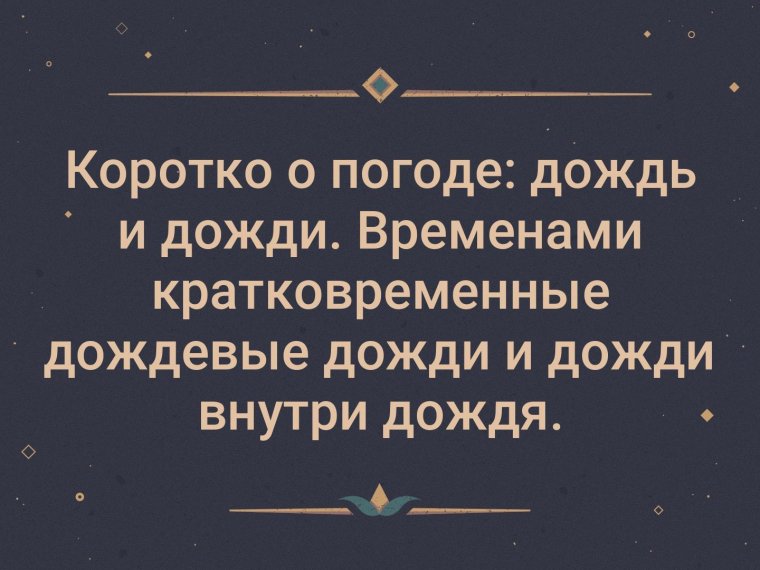 Коротко о погоде