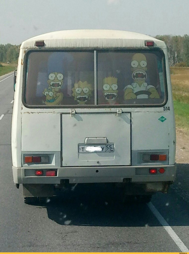 Смешной микроавтобус