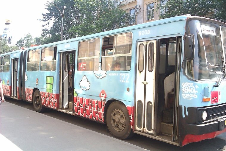 Гармошка в автобус прикол