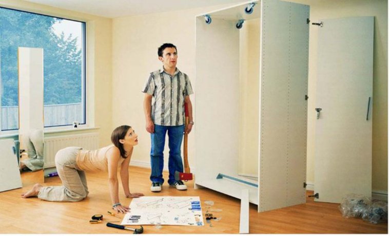 Сборка мебели прикол