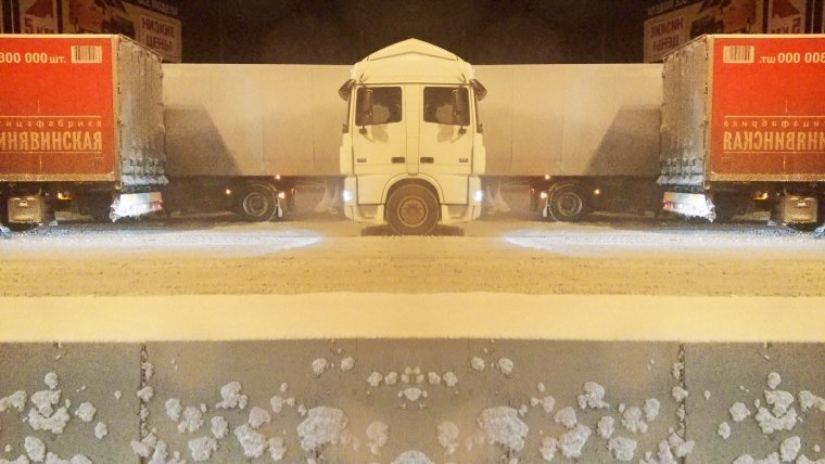 Пробка на МКАДЕ зимой в 2016