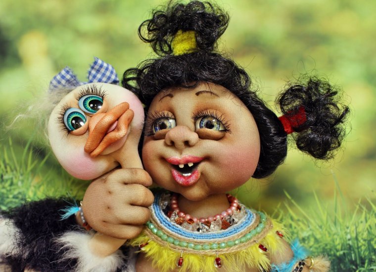 Чулочные куклы Елены Лаврентьевой