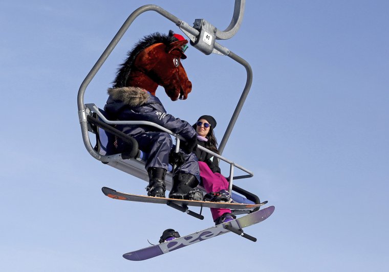 Сноубордист прикольный