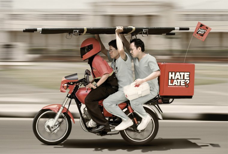 Креативная реклама доставки еды