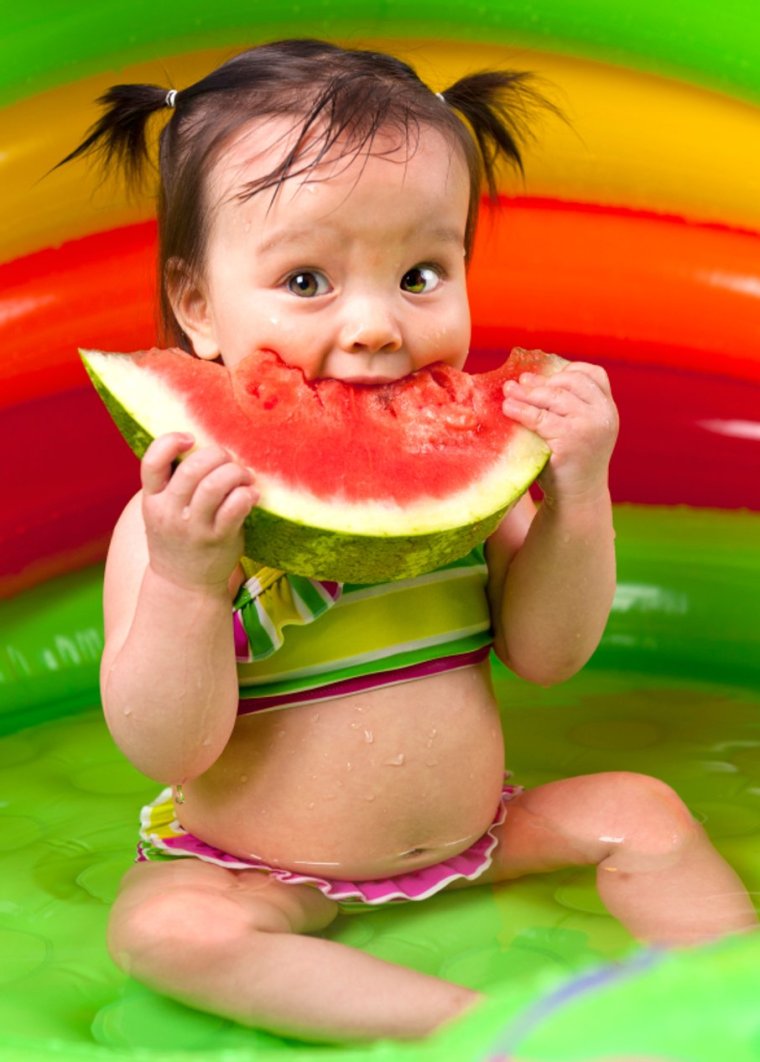 Арбуз девочка