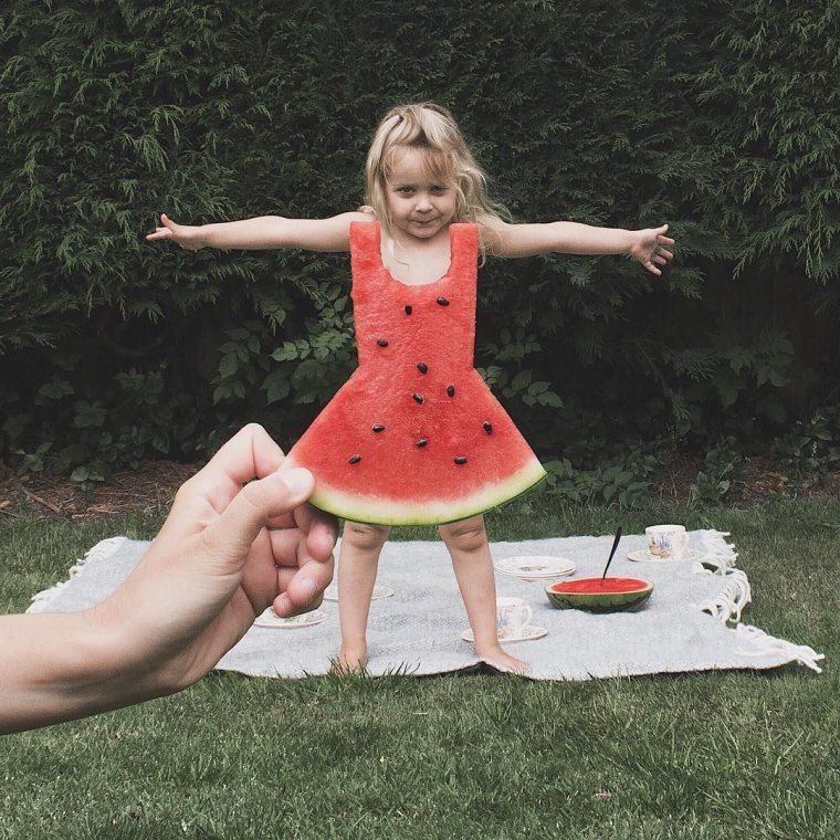 Арбузная девочка платье