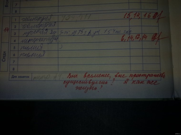 Смешные надписи в дневнике и тетрадках