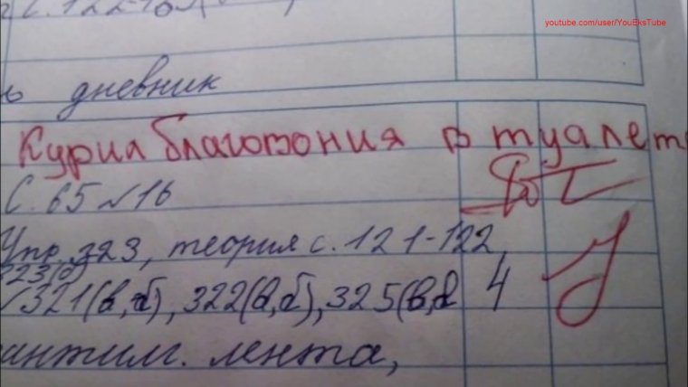 Самые смешные замечания в школьных дневниках