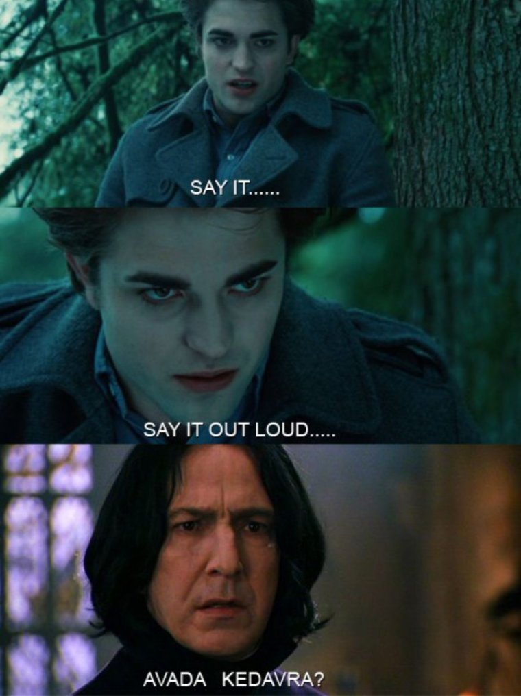Мемы Сумерки и Гарри Поттер