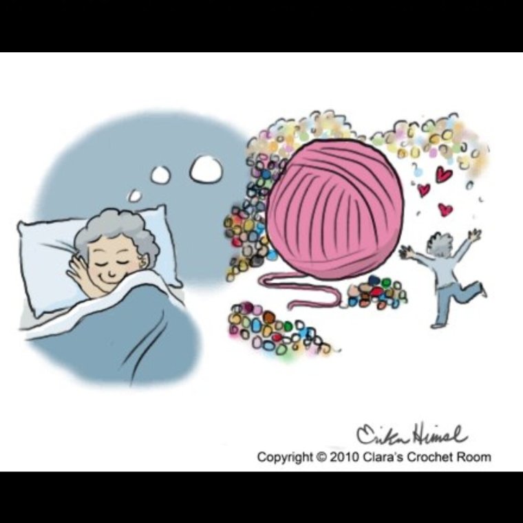 Смешная вязальщица