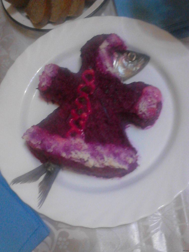 Прикольная селедка под шубой