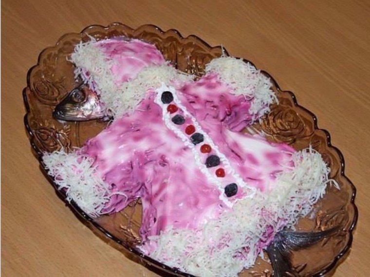 Прикольная селедка под шубой