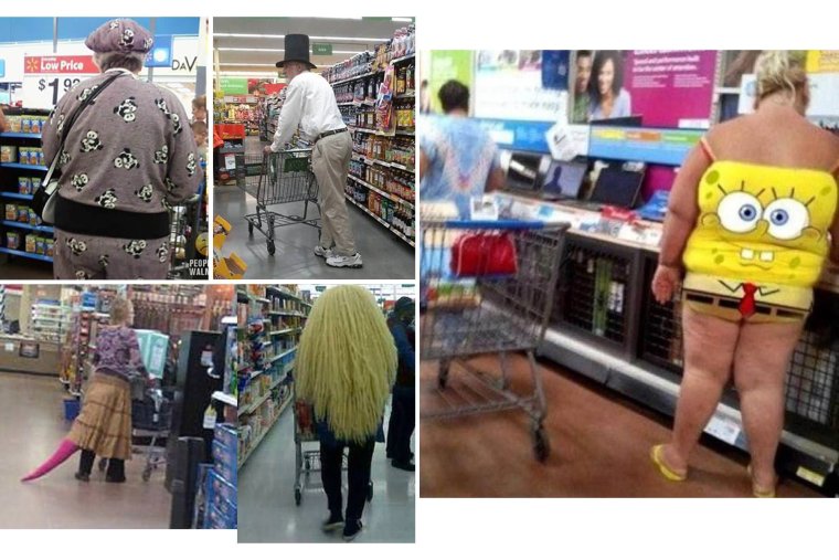 Странные женские Наряды на улице