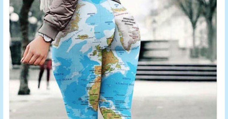 Штаны с картой мира