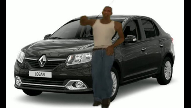 Renault Logan черного цвета 20 века