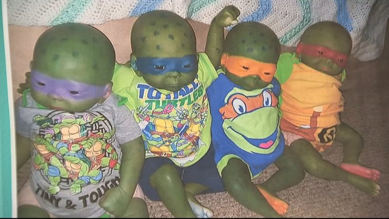 Дети в зеленке Черепашки ниндзя