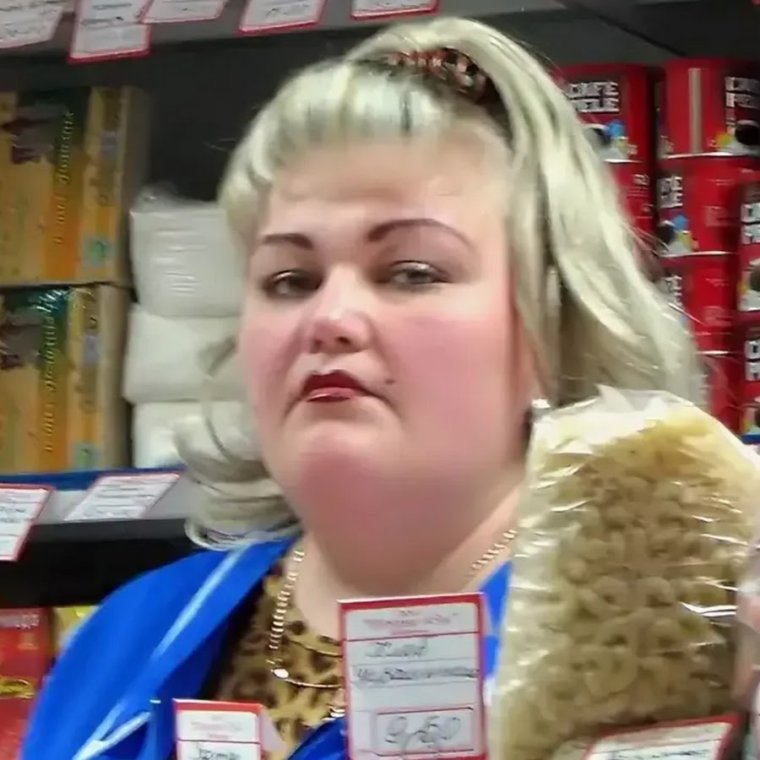 Толстая продавщица