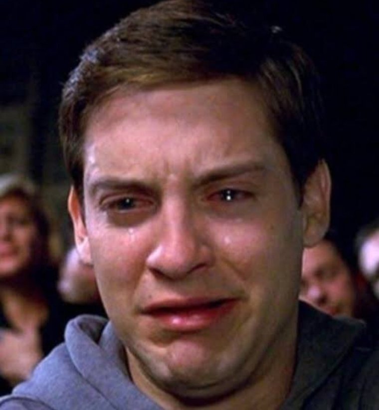 Плачущий Тоби Магуайр