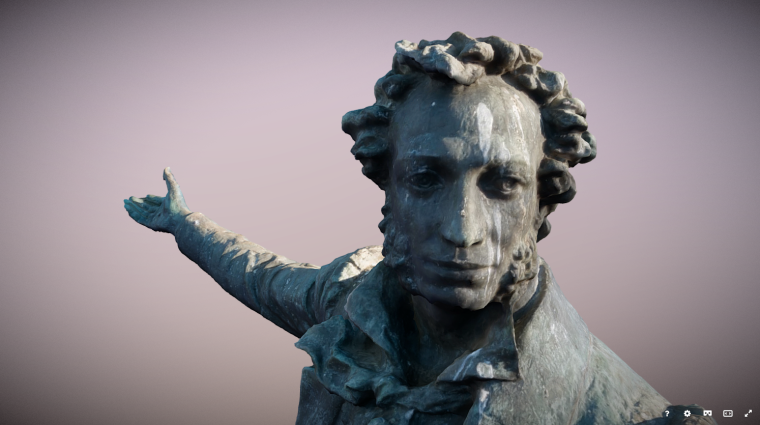 3д памятник а.с,Пушкину