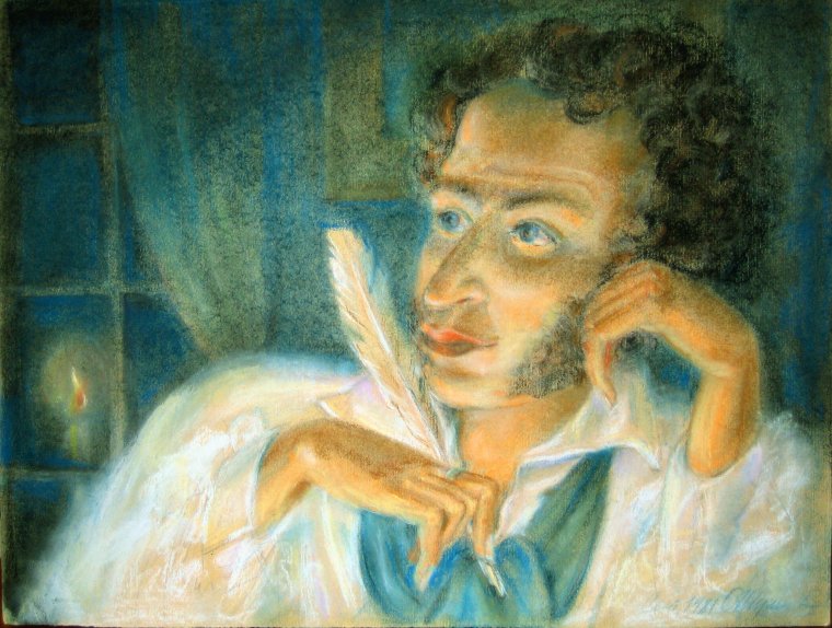 Пушкин Александр Сергеевич акварель