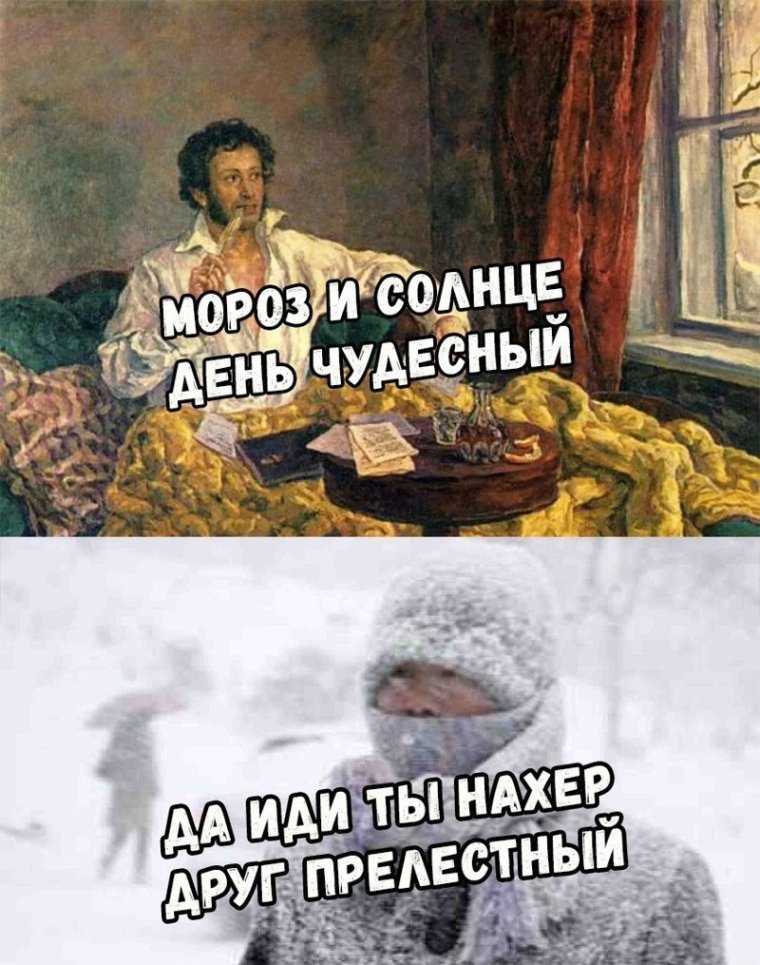Мороз и солнце день чудесный Мем