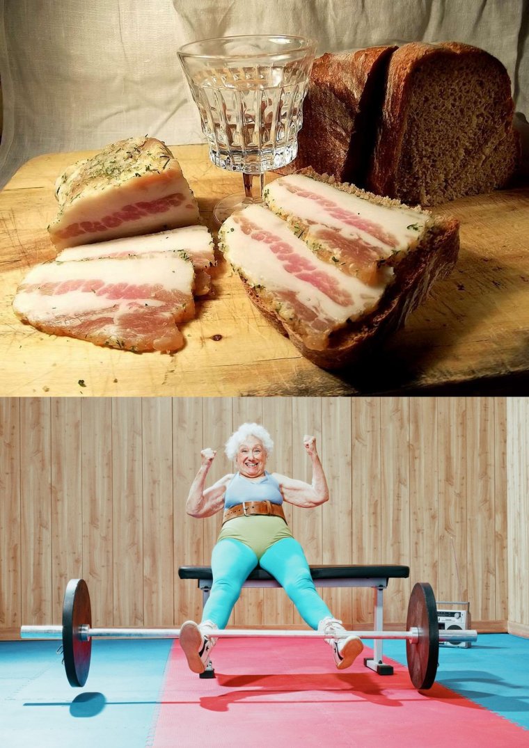 Сало на Привозе в Одессе