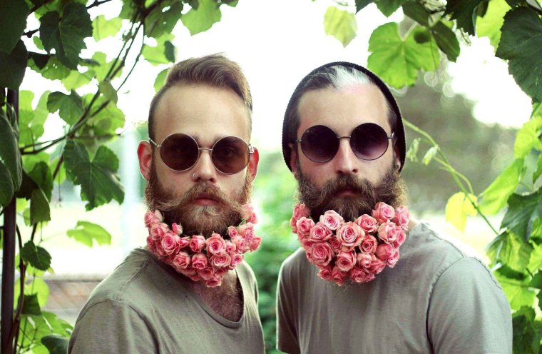 Борода с цветочками