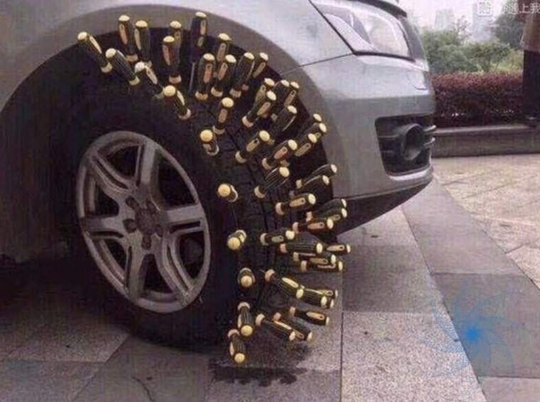 Смешные зимние колеса