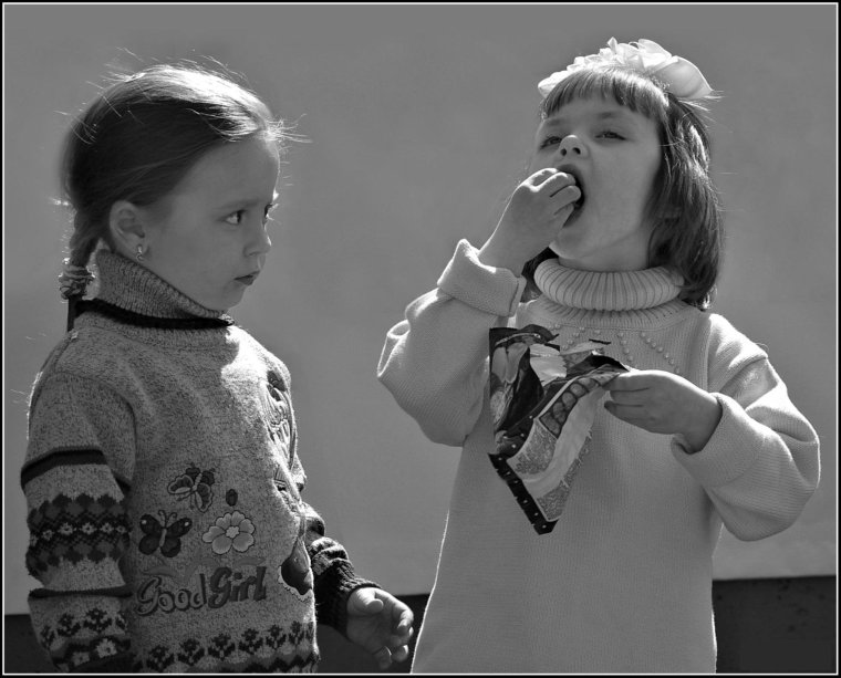 Жадная девушка