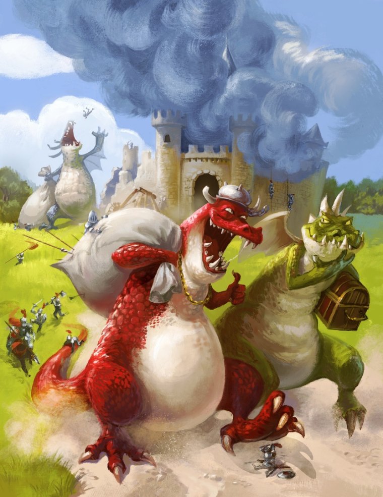 Забавные драконы арт