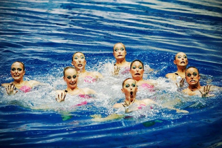 Синхронное плавание прическа